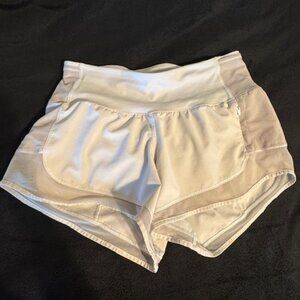 Lululemon White/Grey Shorts